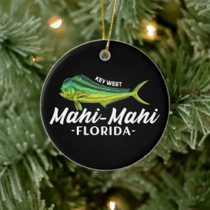 Mahi Mahi Key West Florida Fishing Coryphaena Gift Ceramic Tree Decoration