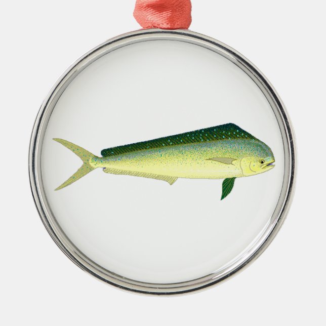 Mahi Mahi Metal Tree Decoration (Front)
