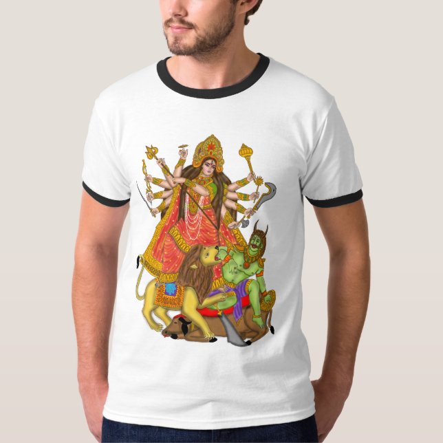 Mahishasur Mardini Durga T-Shirt (Front)