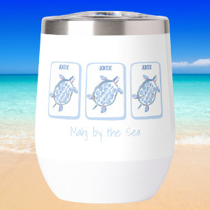 Mahj by the Sea Blue Turtle Mahjong Personalised