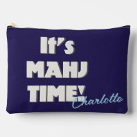 Mahj Mahjong Navy Blue Quote Personalised Name