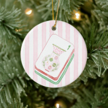 Mahj-y Christmas Vase Tile