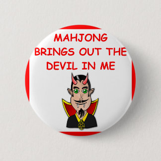 mahjong 6 cm round badge