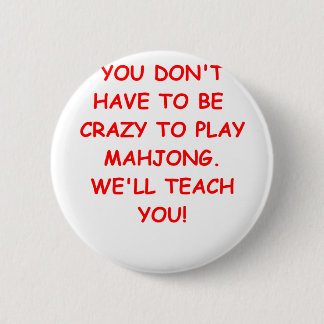 mahjong 6 cm round badge