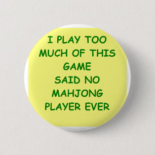 mahjong 6 cm round badge