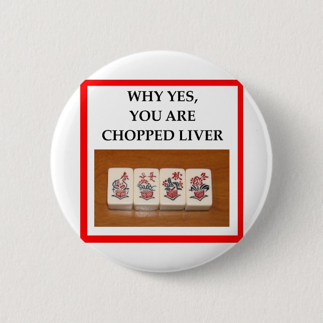 MAHJONG 6 CM ROUND BADGE (Front)