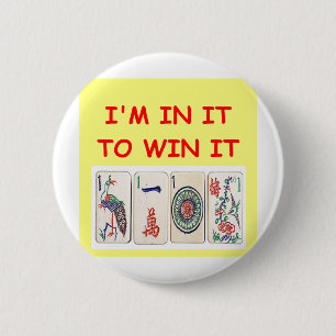 mahjong 6 cm round badge