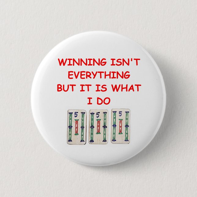 MAHJONG 6 CM ROUND BADGE (Front)