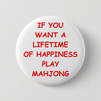 mahjong 6 cm round badge
