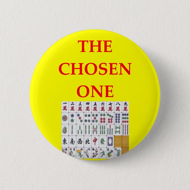 MAHJONG 6 CM ROUND BADGE (Front)