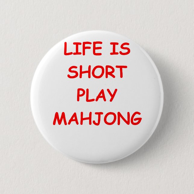 mahjong 6 cm round badge (Front)