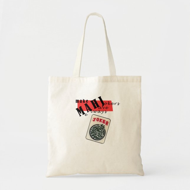 Mahjong always have jokers tote bag (Front)
