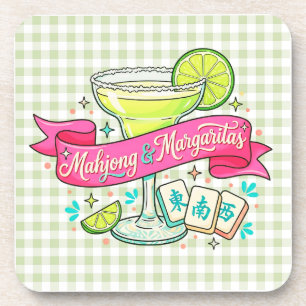 Mahjong and Margaritas Game Night Cocktail Coaster