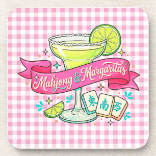 Mahjong and Margaritas Game Night Cocktail Coaster