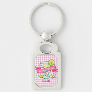 Mahjong and Margaritas Game Night Cocktail Key Ring