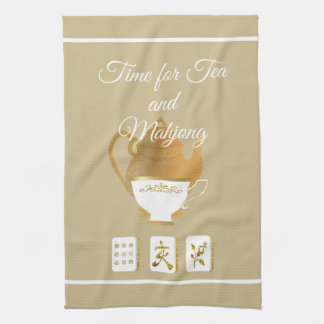 Mahjong and Teacup Kitchen Towels