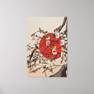 Mahjong Birds Game Canvas Print
