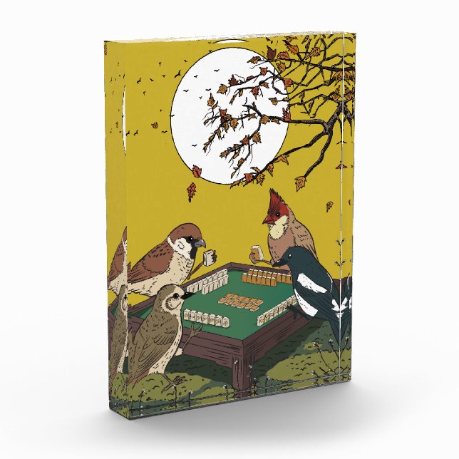 Mahjong birds playing Game  Photo Block (Left)