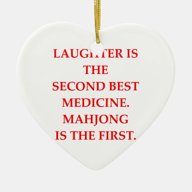 mahjong ceramic tree decoration (Front)