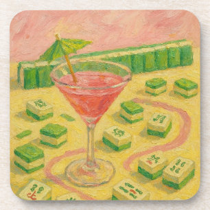 Mahjong Chic Painting Cocktail Coaster