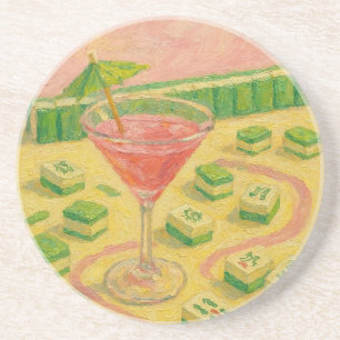 Mahjong Chic Painting Cocktail Coaster