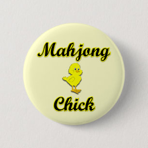 Mahjong Chick 6 Cm Round Badge