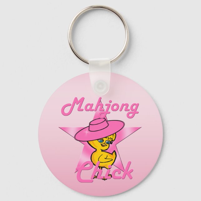 Mahjong Chick #8 Key Ring (Front)