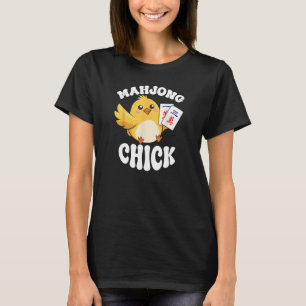 Mahjong Chick Chinese Board Game Player T-Shirt
