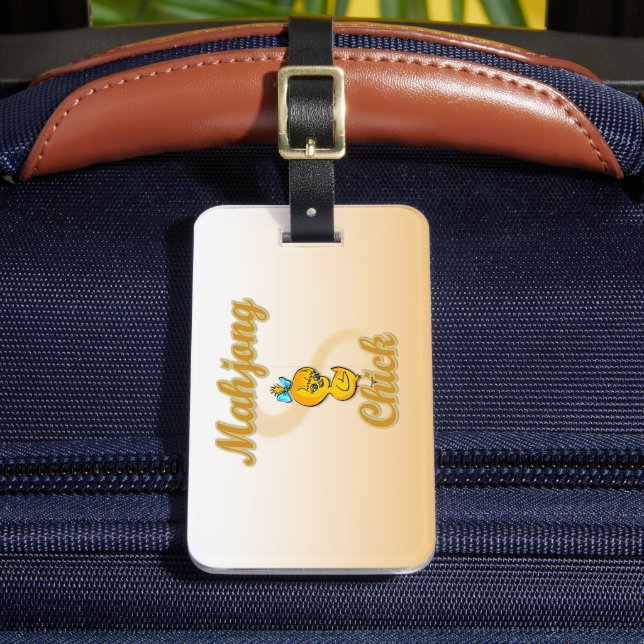 Mahjong Chick Luggage Tag (Front Insitu 2)