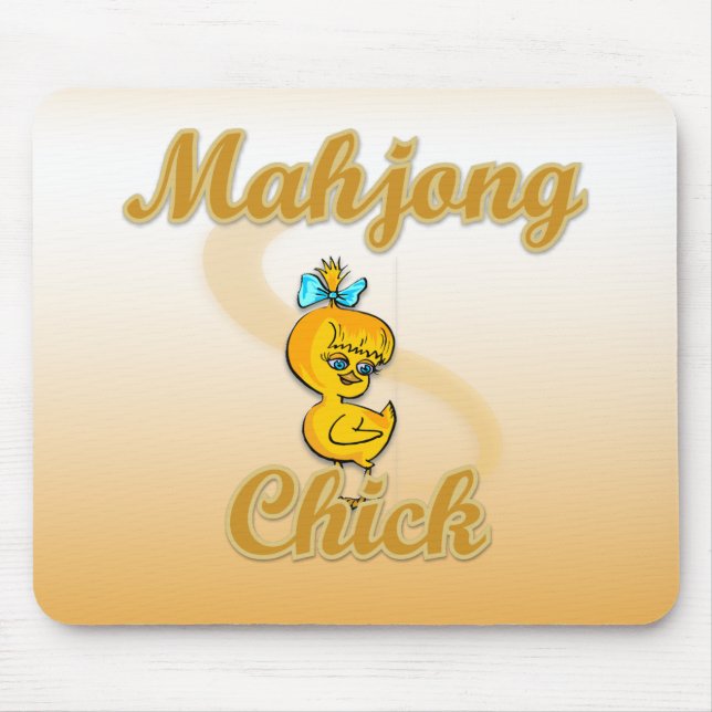 Mahjong Chick Mouse Mat (Front)