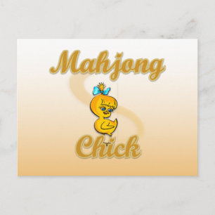 Mahjong Chick Postcard