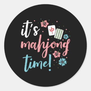Mahjong Chinese Or Mahjong Player Classic Round Sticker