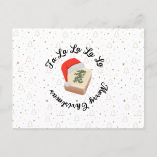 Mahjong Christmas Postcard