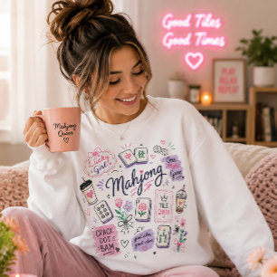 Mahjong Collage with Tiles Sweatshirt