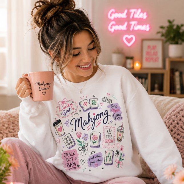 Mahjong Collage with Tiles Sweatshirt (Creator Uploaded)