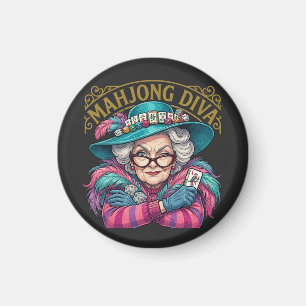 Mahjong Diva Funny Women's Magnet