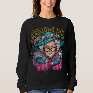 Mahjong Diva Funny Women's Sweatshirt
