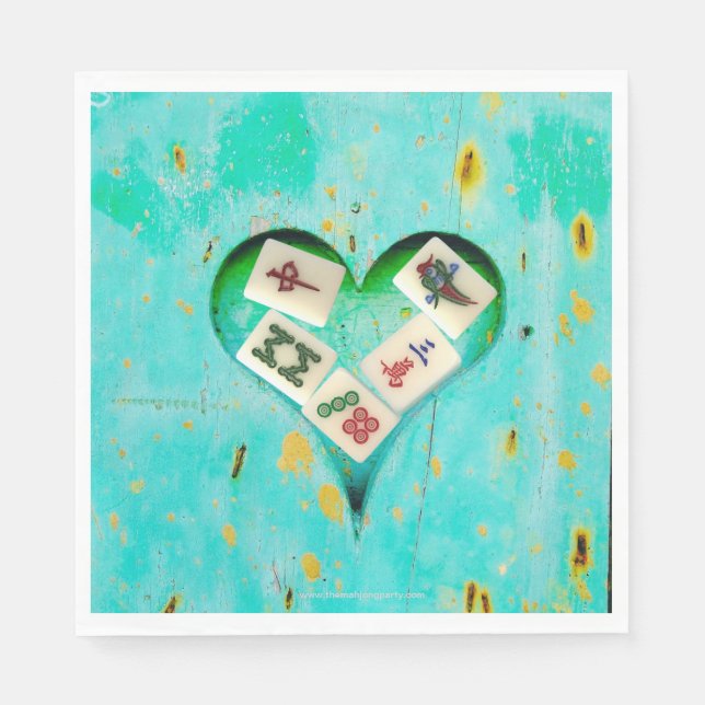 Mahjong Fills my Heart napkin (Front)