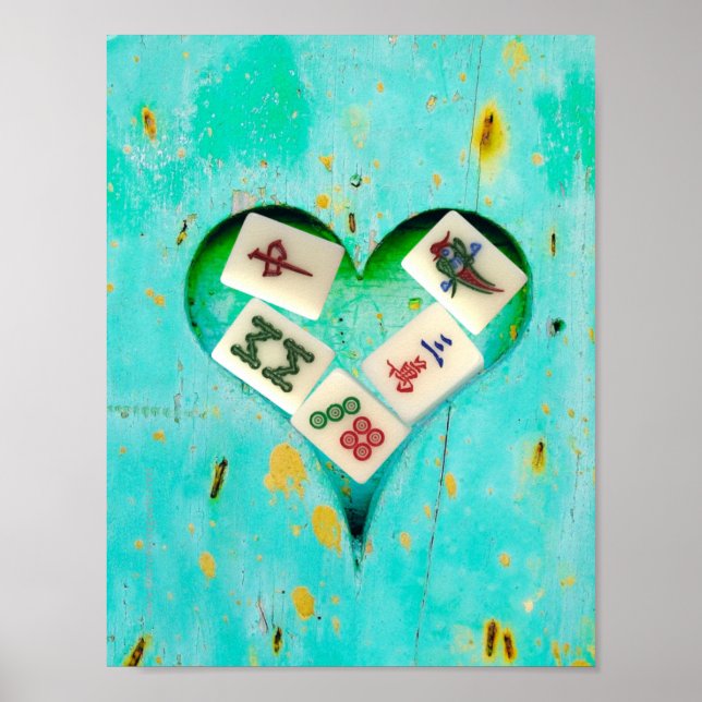 Mahjong fills my Heart poster (Front)