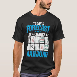 Mahjong Forecast Mah Jong Boardgame Lover T-Shirt