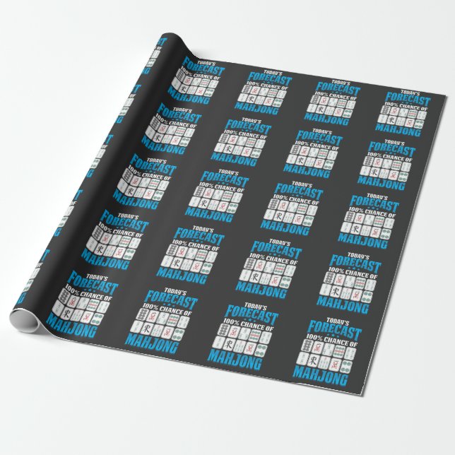 Mahjong Forecast Mah Jong Boardgame Lover Wrapping Paper (Unrolled)