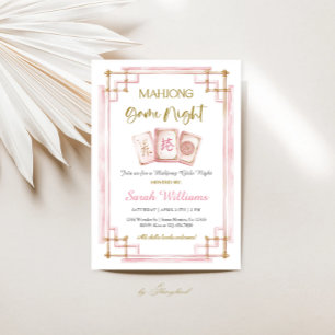 Mahjong Game Night Party Invitation