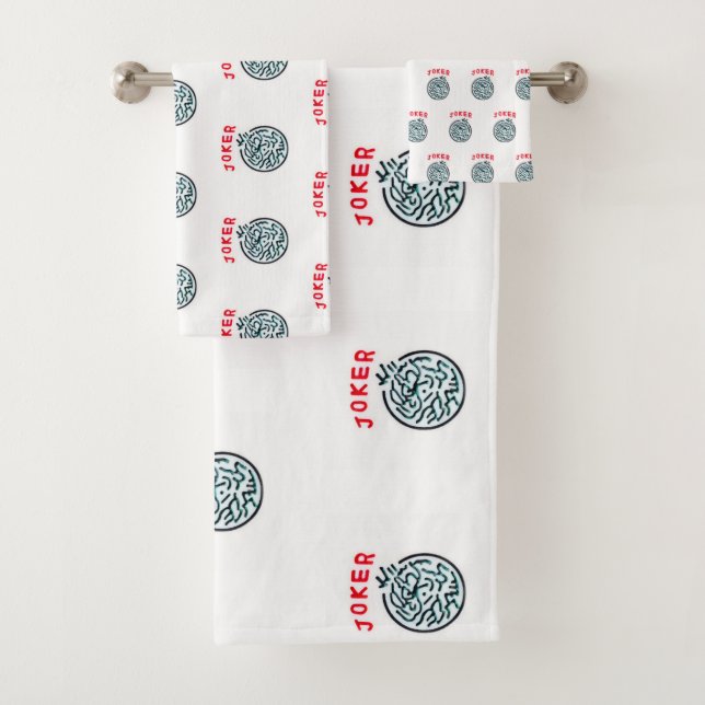 MahJong game symbol Joker tile Bath Towel Set (Insitu)