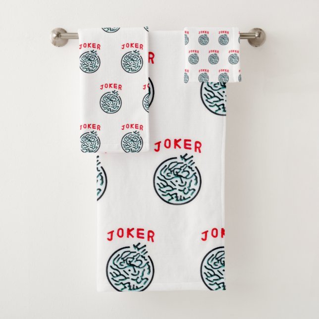 MahJong game symbol Joker tile Bath Towel Set (Insitu)