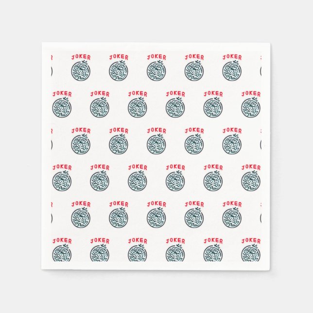 MahJong game symbol Joker tile Napkin (Front)