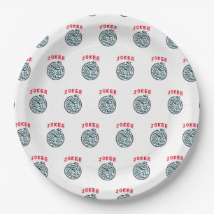 MahJong game symbol Joker tile Paper Plate