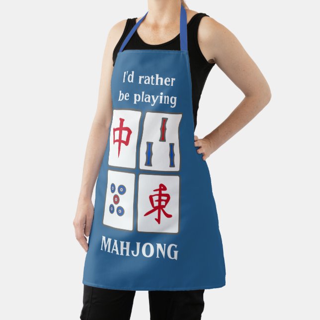 Mahjong Game Tiles Design Apron (Insitu)