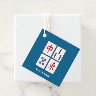 Mahjong Game Tiles Design  Favour Tags