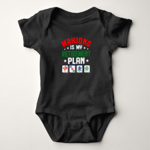 Mahjong is my retirement Plan funny Mahjong Day Baby Bodysuit