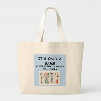 mahjong large tote bag